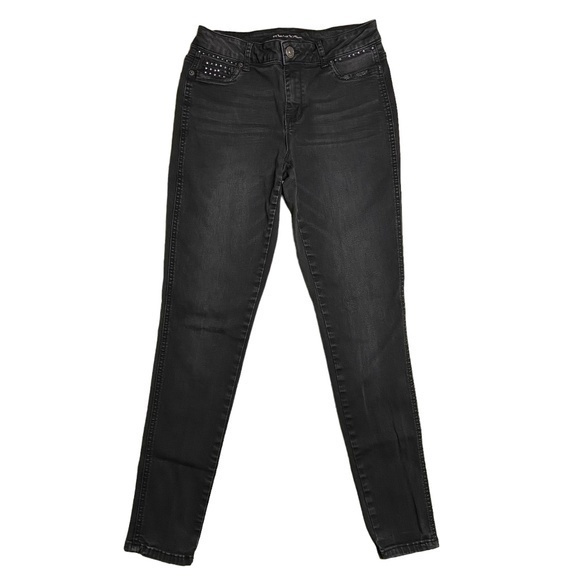 Maurices Denim - Maurices Jeans Faded Black Studded Skinny Jeans Size Medium Regular 8 10